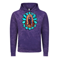 Cloud Purple Gemstone Lady Of Guadalupe Vintage Hoodie - RanaPortraitStore