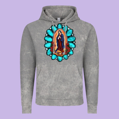 Gemstone Lady Of Guadalupe Vintage Hoodie Designed By Ranaportraitstore