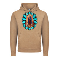 Vintage Coffee Gemstone Lady Of Guadalupe Vintage Hoodie - RanaPortraitStore