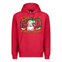 Cardinal With God all things are possible with snowman Premium Hoodie - NancyCooperArtShop
