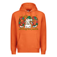 Carrot With God all things are possible with snowman Premium Hoodie - NancyCooperArtShop