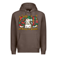 Coffee With God all things are possible with snowman Premium Hoodie - NancyCooperArtShop