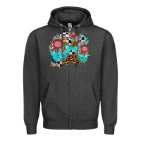Charcoal Heather race sunflower patches Zipper Hoodie - AdoDesignShop
