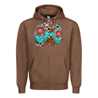 Chestnut race sunflower patches Zipper Hoodie - AdoDesignShop
