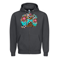 Smoke race sunflower patches Zipper Hoodie - AdoDesignShop