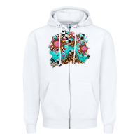 White race sunflower patches Zipper Hoodie - AdoDesignShop