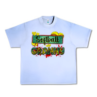 Grape Ice softball granny with leopard Urban Heavy Tee - Zillion Design Studio