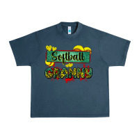 Midnight Navy softball granny with leopard Urban Heavy Tee - Zillion Design Studio
