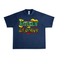 Navy softball granny with leopard Urban Heavy Tee - Zillion Design Studio