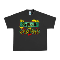 Pigment Black softball granny with leopard Urban Heavy Tee - Zillion Design Studio