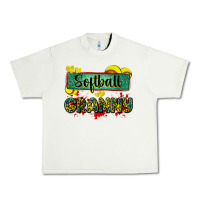 Pistachio softball granny with leopard Urban Heavy Tee - Zillion Design Studio
