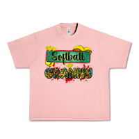 Salmon softball granny with leopard Urban Heavy Tee - Zillion Design Studio