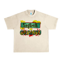 Sandshell softball granny with leopard Urban Heavy Tee - Zillion Design Studio