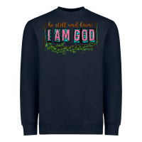 Navy be still and know that i am god Heavyweight Sweatshirt - texasbilliewilder