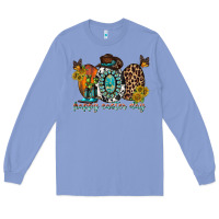 Colony Blue happy easter egg western Long Sleeve Tee - RacoonDesign