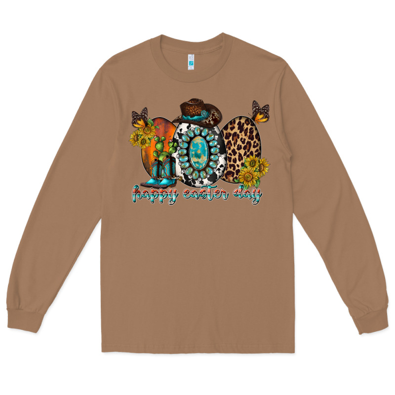Happy Easter Egg Western Long Sleeve Tee by RacoonDesign | Teevron
