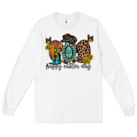White happy easter egg western Long Sleeve Tee - RacoonDesign