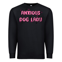 Black anxious dog lady Premium Sweatshirt - MaliasSmallBusiness