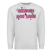 Dove Grey anxious dog lady Premium Sweatshirt - MaliasSmallBusiness