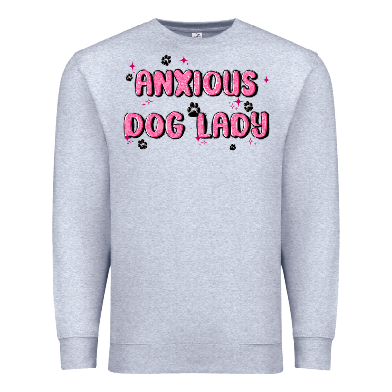 Anxious Dog Lady Premium Sweatshirt by MaliasSmallBusiness | Teevron