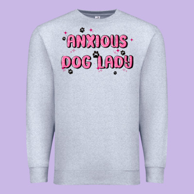 Anxious Dog Lady Premium Sweatshirt Designed By Maliassmallbusiness