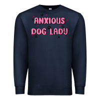 Navy anxious dog lady Premium Sweatshirt - MaliasSmallBusiness