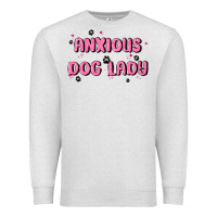 Oatmeal Heather anxious dog lady Premium Sweatshirt - MaliasSmallBusiness