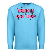 Ocean Blue anxious dog lady Premium Sweatshirt - MaliasSmallBusiness