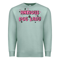 Seafoam anxious dog lady Premium Sweatshirt - MaliasSmallBusiness