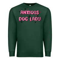 Sports Green anxious dog lady Premium Sweatshirt - MaliasSmallBusiness