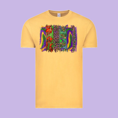 Mardi Gras Brushstroke Vintage Tee Designed By Ranaportraitstore