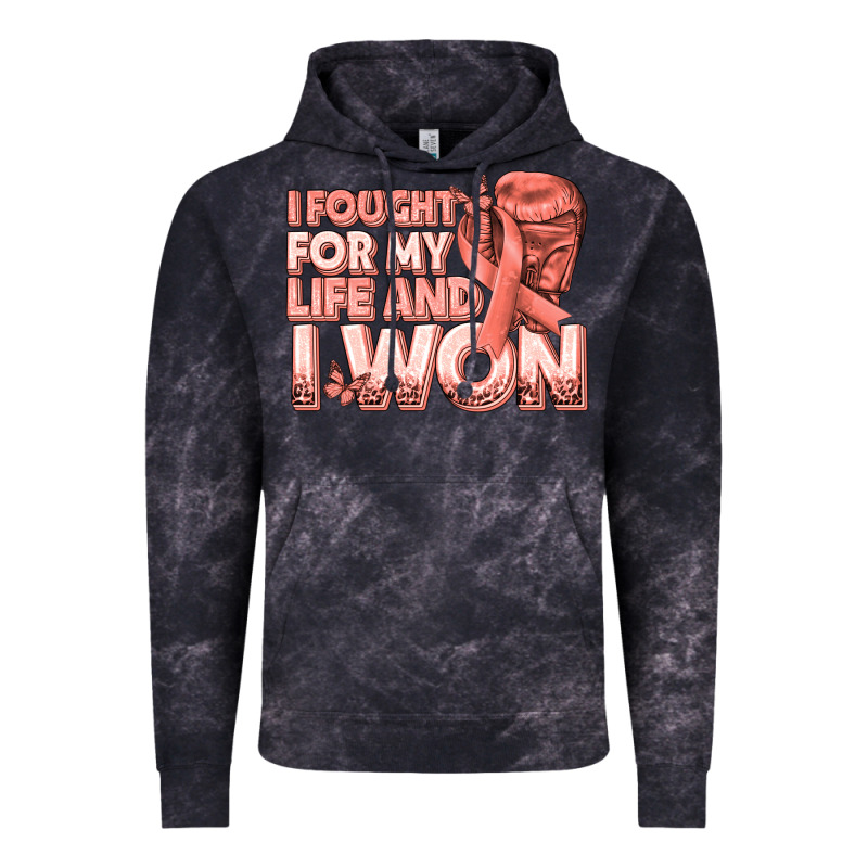 I Fought For My Life And I Won Uterine Cancer Peac Vintage Hoodie by texasbilliewilder | Teevron