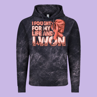 I Fought For My Life And I Won Uterine Cancer Peac Vintage Hoodie Designed By Texasbilliewilder
