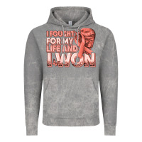 Cloud Rock i fought for my life and i won uterine cancer peac Vintage Hoodie - texasbilliewilder