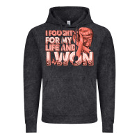 Vintage Black i fought for my life and i won uterine cancer peac Vintage Hoodie - texasbilliewilder