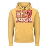Vintage Mustard i fought for my life and i won uterine cancer peac Vintage Hoodie - texasbilliewilder