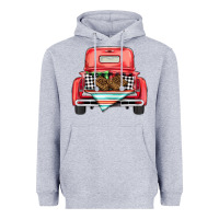 Heather Grey Christmas truck Heavyweight Hoodie - BarkalooDesign