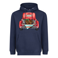 Navy Christmas truck Heavyweight Hoodie - BarkalooDesign