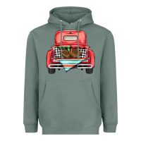 Sage Christmas truck Heavyweight Hoodie - BarkalooDesign