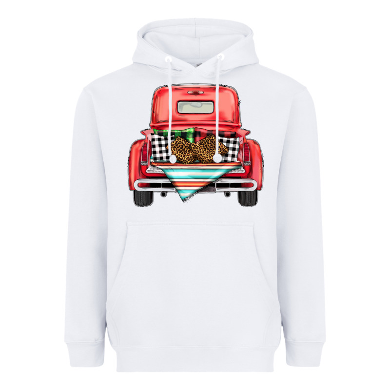 Christmas Truck Heavyweight Hoodie by BarkalooDesign | Teevron