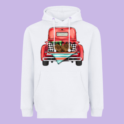 Christmas Truck Heavyweight Hoodie Designed By Barkaloodesign