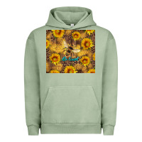 Pigment Oil Green be kind bee and sunflowers Urban Hoodie - Artiststas