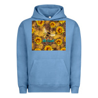 Pigment Pebble Blue be kind bee and sunflowers Urban Hoodie - Artiststas
