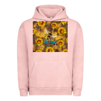 Pigment Salmon be kind bee and sunflowers Urban Hoodie - Artiststas