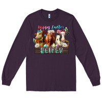Plum happy easter heifer Long Sleeve Tee - RacoonDesign