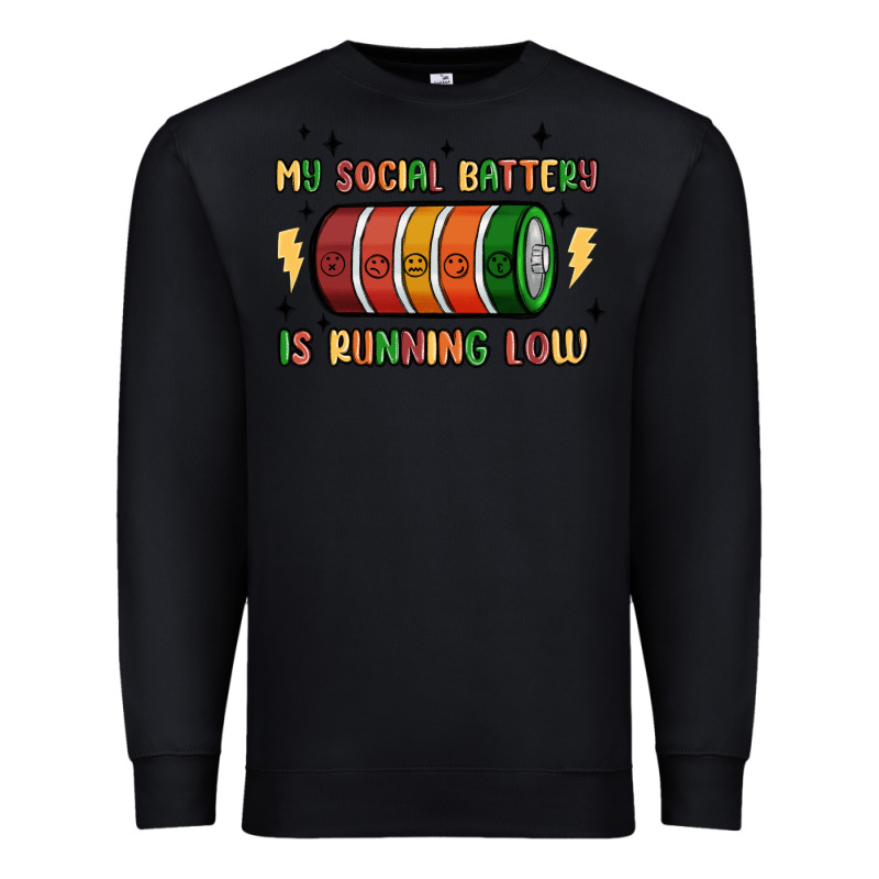 Social Battery Premium Sweatshirt by MaliasSmallBusiness | Teevron