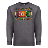 Charcoal Heather social battery Premium Sweatshirt - MaliasSmallBusiness