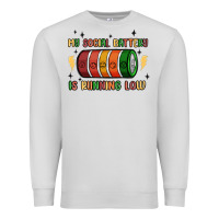Dove Grey social battery Premium Sweatshirt - MaliasSmallBusiness