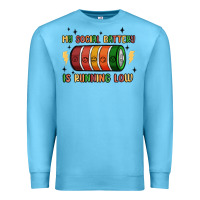 Ocean Blue social battery Premium Sweatshirt - MaliasSmallBusiness