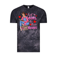 Cloud Black just a girl who loves books Vintage Tee - texasbilliewilder